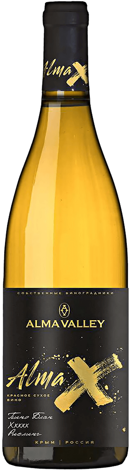 Вино Alma X Pinot Blanc-Riesling Crimea Alma Valley  Альма Х Пино Блан-Рислинг Крым ЗГУ Альма Валлей 0.75 л