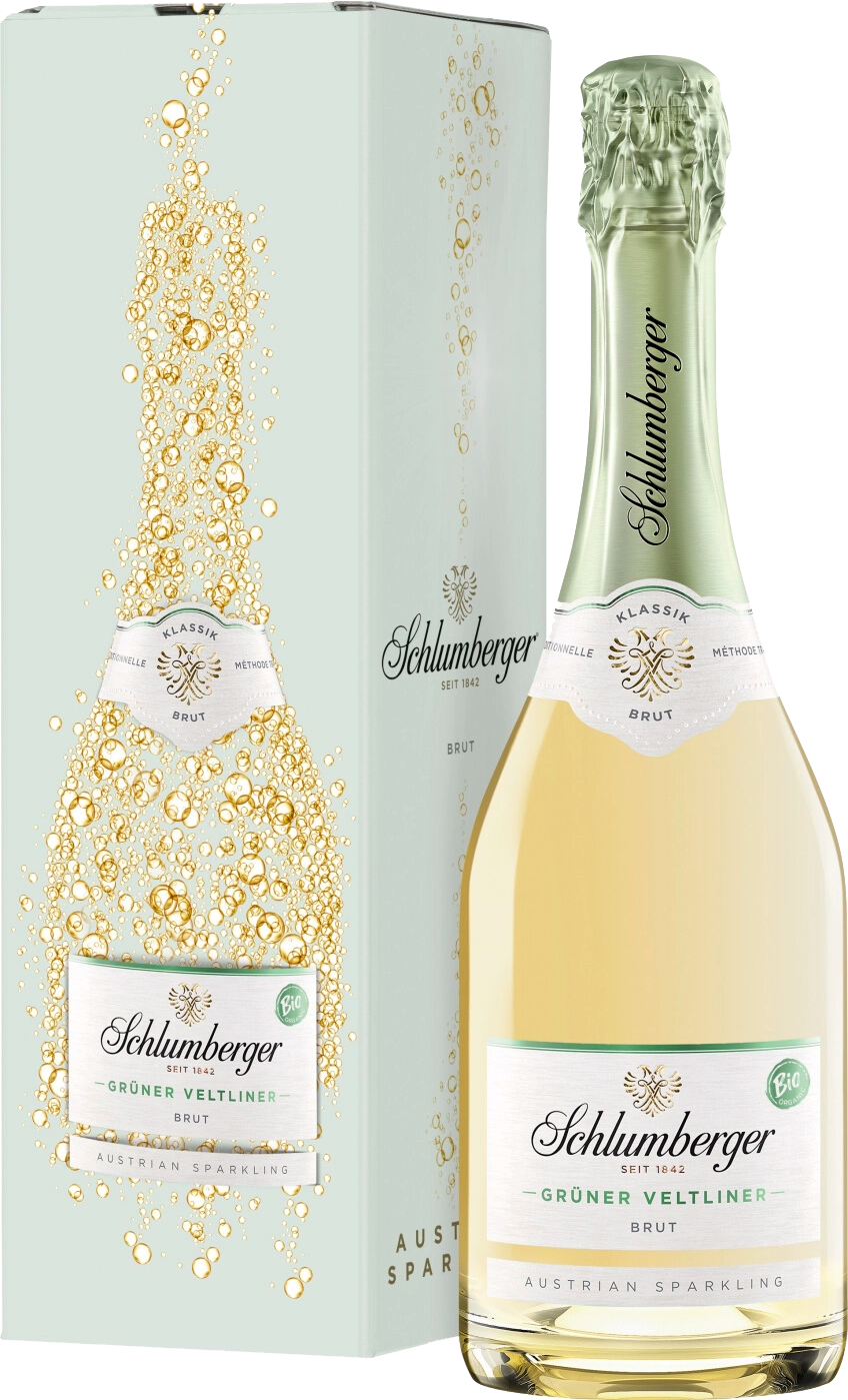 Шлюмбергер Грюнер Вельтлинер Брют Классик в подарочной упаковке 0.75 л