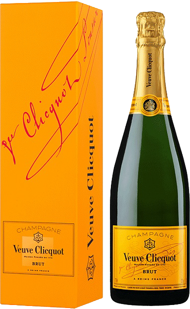 Вев Клико Понсардин Шампань АОС Брют в подарочной упаковке 0.75 л