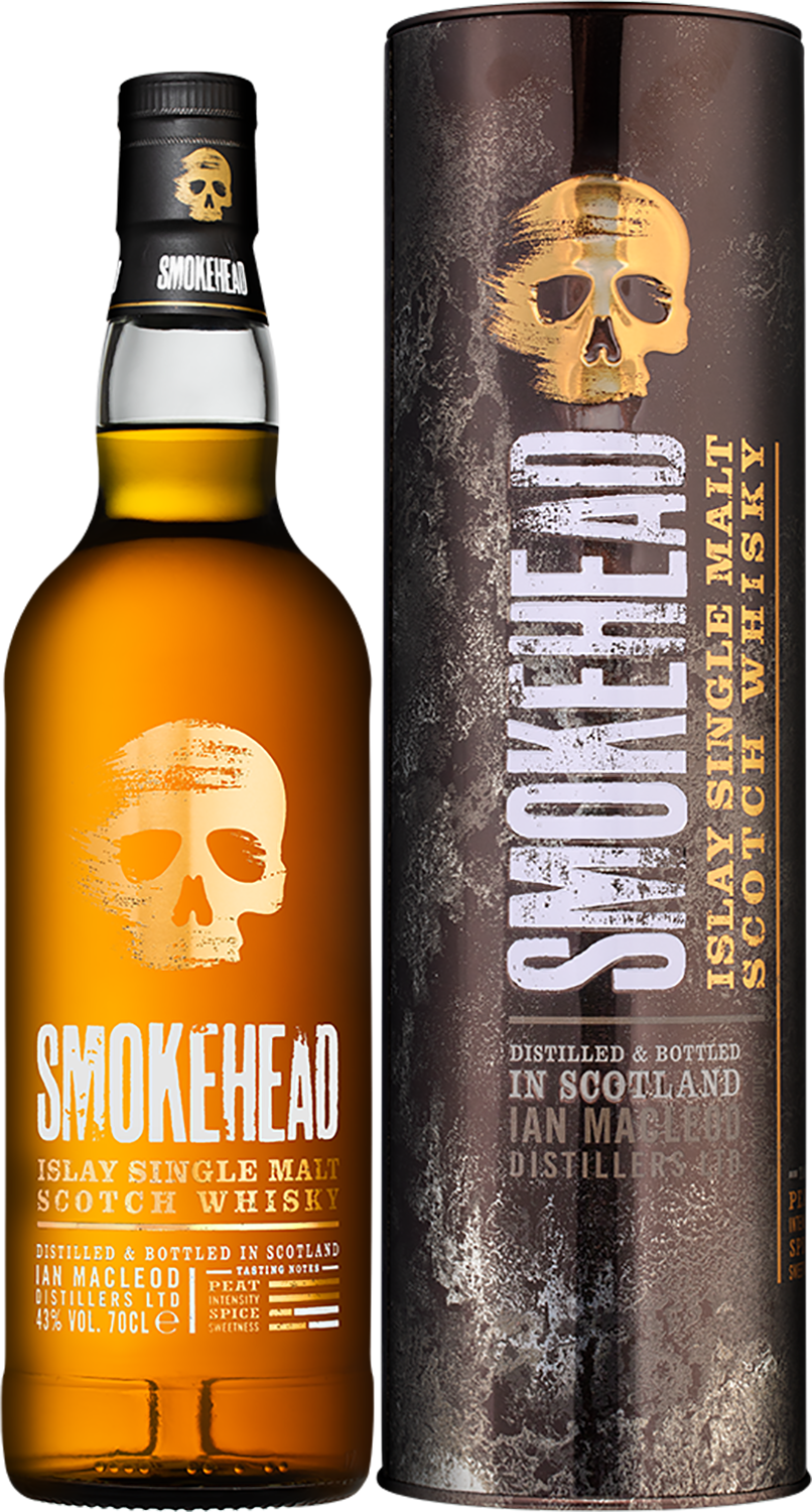 Смоукхед Сингл Молт солодовый виски в подарочной упаковке 0.7 л