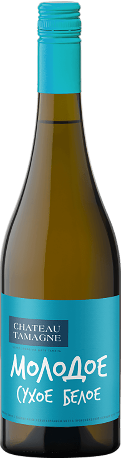 Шато Тамань Молодое Белое Сухое Южный Берег Тамани ЗНМП Кубань-Вино 0.75 л