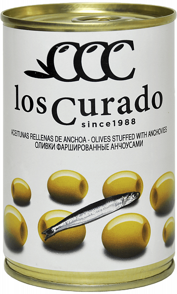 Olives stuffed with anchovies Los Curado, 0.3л