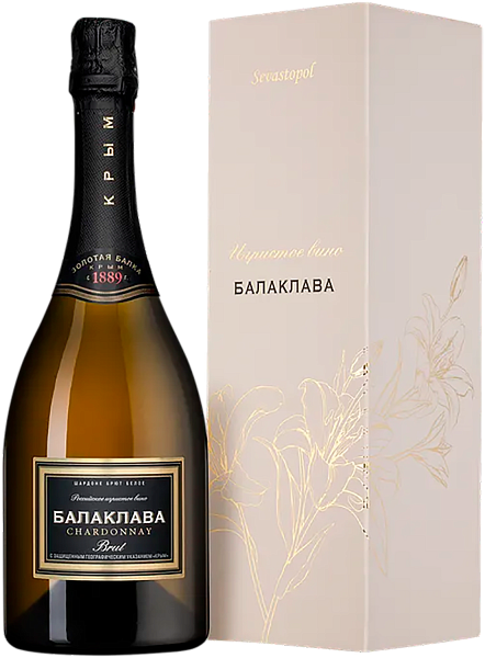 Balaklava Chardonnay Brut Crimea Zolotaya Balka (gift box), 0.75 л в Сочи