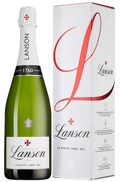 Lanson White Label Sec Champagne AOC (gift box), 0.75л