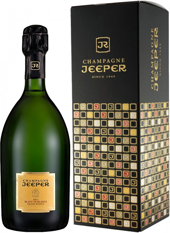 Шампань Джипер Блан де Блан Гран Резерв Брют Шампань AOC в подарочной упаковке 0.75 л