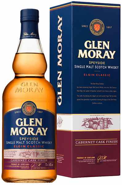 Glen Moray Elgin Classic Cabernet Cask Finish Speyside Single Malt Scotch Whisky (gift box), 0.7 л в Сочи