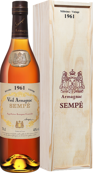 Sempe Vieil Vintage 1961 Armagnac AOC (Подарочная упаковка), 0.7 л в Сочи