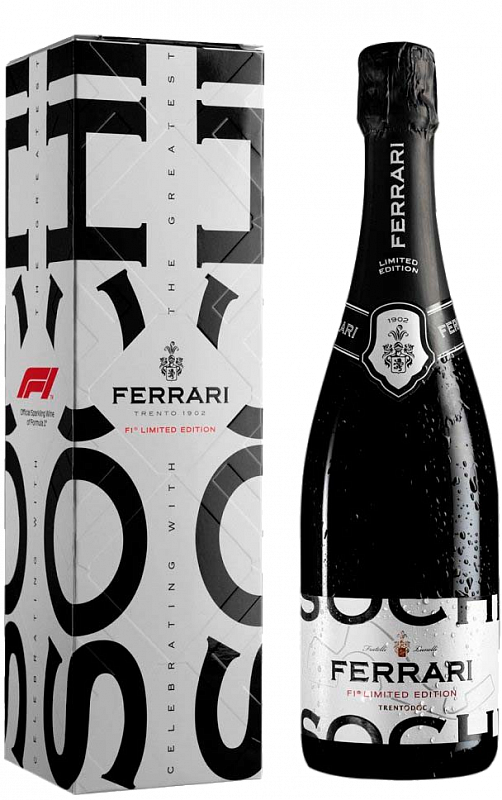 Феррари Брют Формула 1 Лимитированная коллекция "Сочи" Тренто DOC в подарочной упаковке 0.75 л