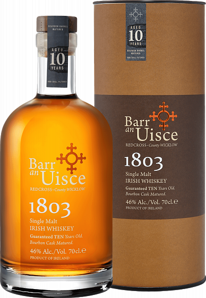 Barr an Uisce 1803 Single Malt Irish Whiskey 10 YO (gift box), 0.7 л