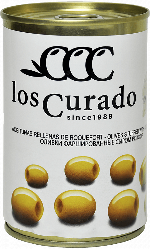 Оливки фаршированные сыром Рокфор Лос Курадо 0.3 л