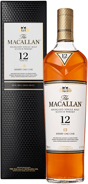 Macallan Sherry Oak Cask Highland Single Malt Scotch Whisky 12 y.o. (gift box), 0.7 л в Сочи