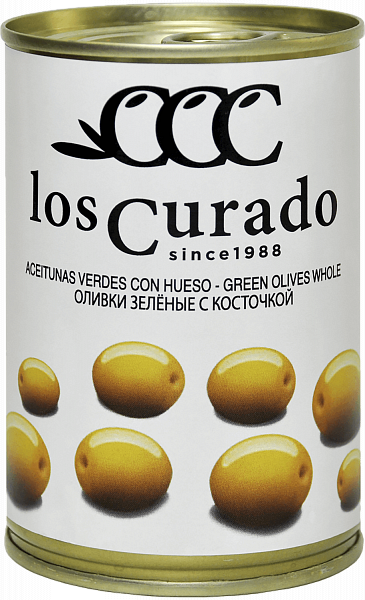 Green olives whole Los Curado, 0.3л