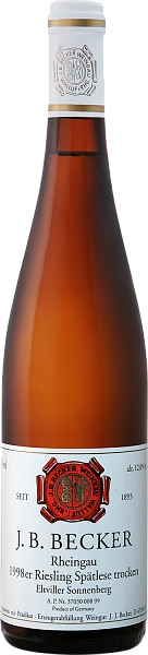 Riesling Eltviller Sonnenberg Spatlese Trocken Rheingau J.B.Becker, 0.75 л в Сочи