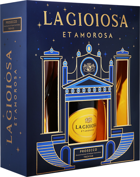 La Gioiosa Prosecco DOC in gift box with two glasses, 0.75 л в Сочи