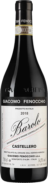 Barolo DOCG Castellero Giacomo Fenocchio, 0.75 л в Сочи
