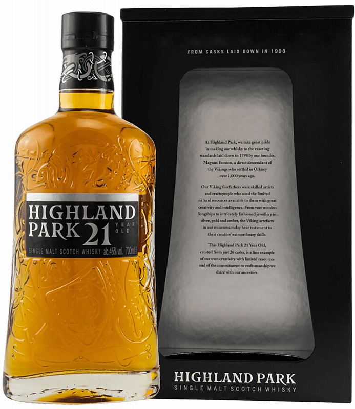 Хайланд Парк 21 Год односолодовый шотландский виски в подарочной упаковке 0.7 л