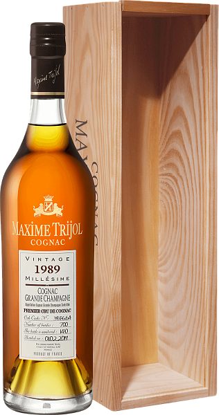 Maxime Trijol Cognac Grande Champagne 1er Cru 1989 (gift box), 0.7л
