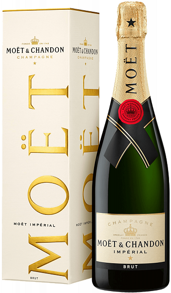 Игристое вино Moet & Chandon Imperial Brut Champagne AOC (gift box), 0.75 л